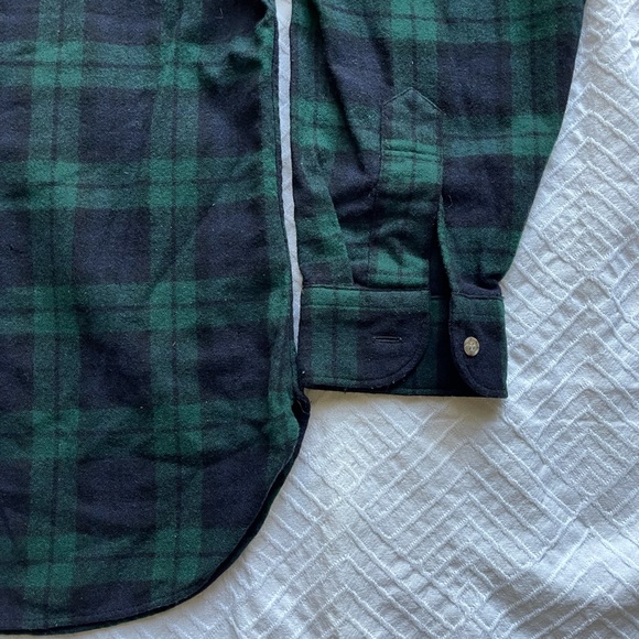 Vintage Pendleton Men’s Virgin Wool Button Shirt Blue Plaid Large - Picture 3 of 12